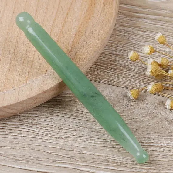Piatra Gua Sha Tip Creion – Masaj Facial de Precizie pentru Față Tânără